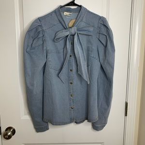 Denim Bow Shirt